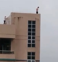 Suicide Jumper Misses Impact Cushion 