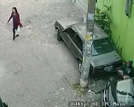 Pervert Waits for Pretty Girl to Come Home