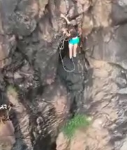 DAMN: Kid Falls To Death Trying to Save Goat (Crazy fall)