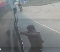 OUCH! Crushed by Bus