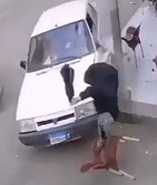 Woman Ragdolled by White Car