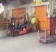 Work Accident: Supervisor Pushed Through Elevator by Forktruck 
