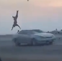 WHOA! Dude Ragdolled During Road Rage Incident