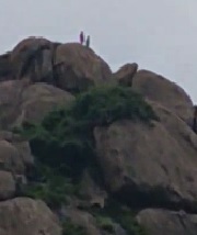 Scenic Suicide Jump off a Mountain Top