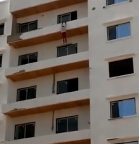 Jumper Lands On Guy Killing Him (w/Aftermath)