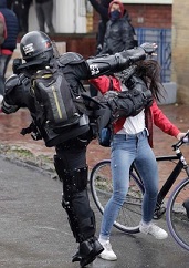 Cop Kicks Girl Right in the Fucking Head