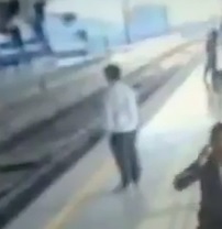 Man Casually Waits for his Moment