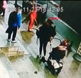 Pedestrian Bowling on Sidewalk in Turkey