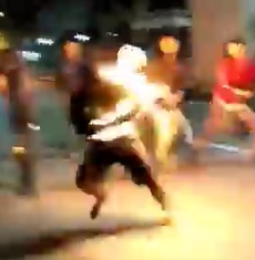 Human Torch Sprints the 40 Yard Dash