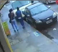 Two Women have a Deadly Stroll Down Sidewalk 