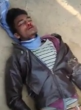 Whole Crowd Including Women Get Their Licks in on Bank Robber