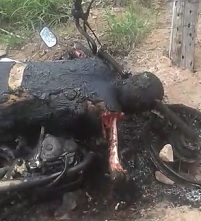 Well Done Biker (Skin burned to the bone)