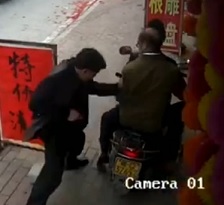 Old Man with Crutches Stabbed to Death by Fast Assassin 