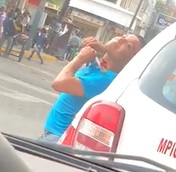 Sick Fuck with Huge Knife Slashes Own Throat.