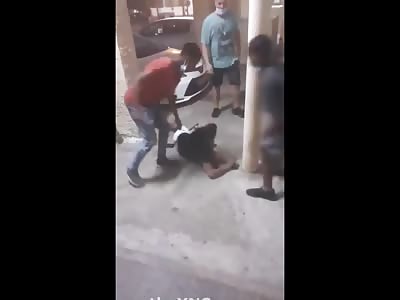 WTF Little Kids Jump Dude in Parking Lot