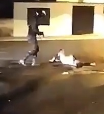 Psycho With A Knife Gets Shot by Police after Stabbing His Stepfather