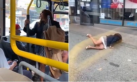 Bitch Who Spit on a Guy Gets Instant Justice.