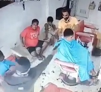 Brutal Headshot Barber Chair Execution.