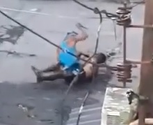 Brutal Stabbing with a Long Butcher Knife.