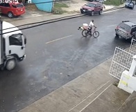 Slow Walking Dude and His Bike Squished.