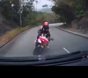 DAMN: Brutal Head-On Bike Collison 