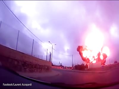 MALTA PLANE CRASH CAPTURED ON DASHCAM