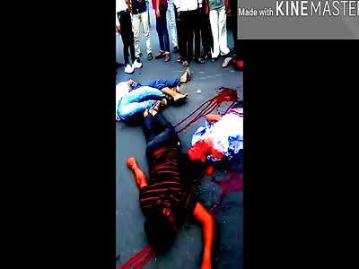 BLOODY MESS AFTER CRASH IN INDIA