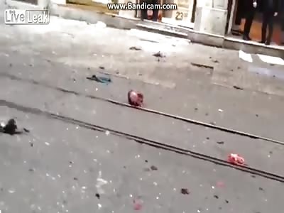 suicide bombing scene after blast