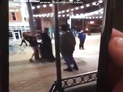 woman smash to ground by police