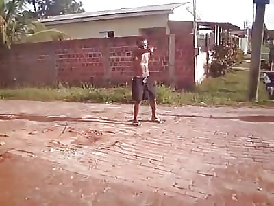 It tries to commit suicide and receiving electric shock LOL