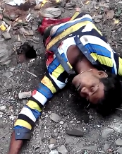 Suicidal man cut in half by a train