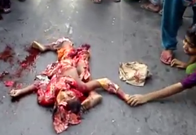 Dead woman crushed by a truck