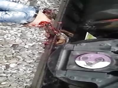 Suicidal man on the train lines