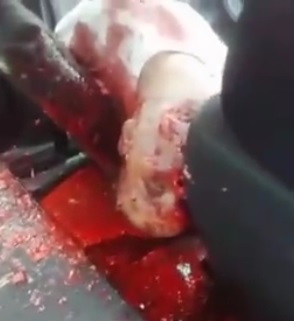 Trafficker killed by a shotgun blast to the head