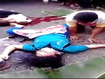 Father inconsolably mourns the death of his wife and son