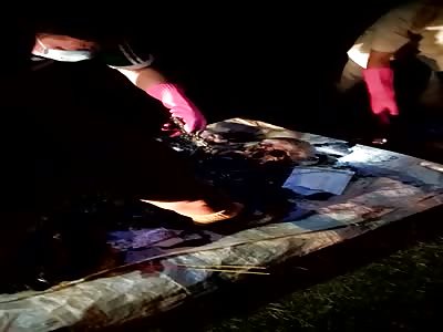 Putrid corpse removed from a swamp