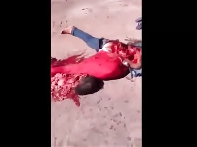 Horrible death of cyclist hit by a truck