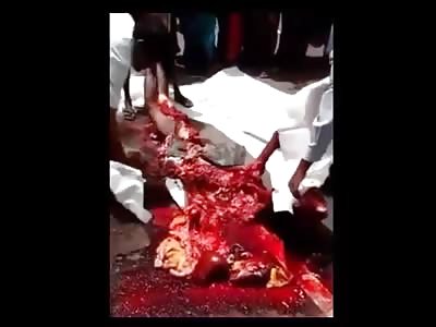 Completely shattered woman in accident