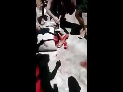 Inmate killed with blows from an iron bar on the head and then set fire