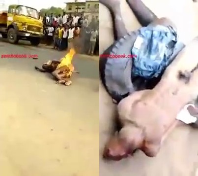 Two Thieves Stoned Beaten Burned And Killed