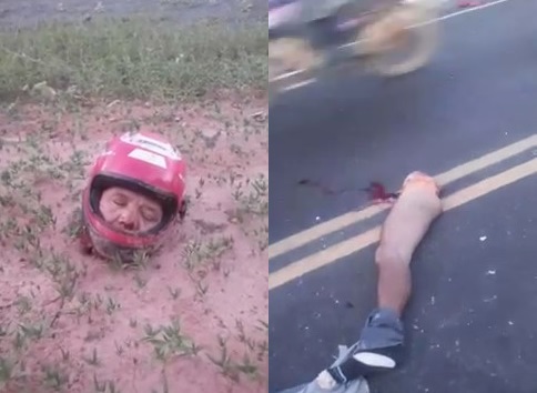 Rider Was Dismembered and His Body Parts Are Scattered on the Road