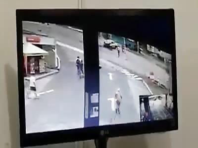 Accident between a car and a bus