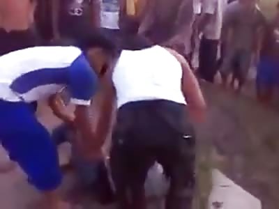 MOTORCYCLE THIEF BEATEN TO DEATH BY MOB