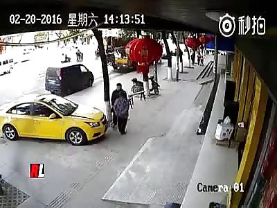 IDIOT KICKING AN OLD MAN