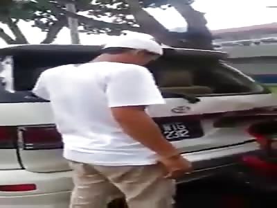 TAKE A LOOK WHERE THIS MOTORCYCLIST STOPPED!