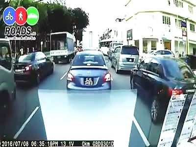 MAN BEING RUN OVER BY MOTORCYCLE