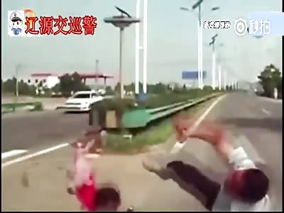 SHOCKING CRASH BETWEEN MOTORCYCLE AND CAR