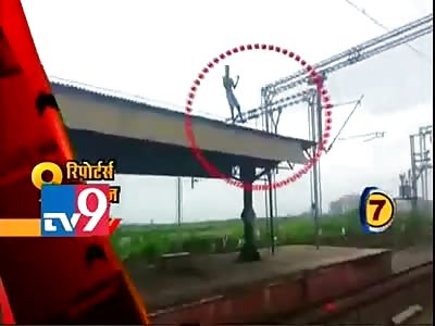 MAN ELECTROCUTED WHILE PERFORMING STUNTS