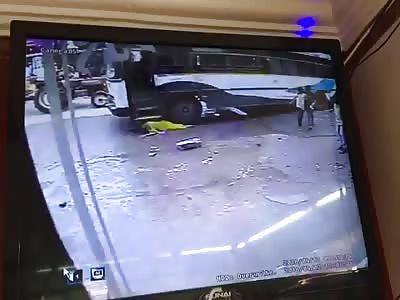 WOMAN DIES AFTER BEING  RUN OVER BY BUS