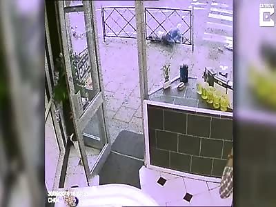 WOMAN KNOCKED DOWN AT CROSSING